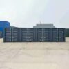 Contenedor High Cube de 40 pies con 4 puertas laterales gris oscuro